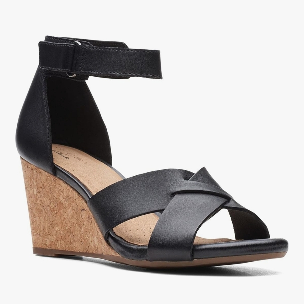 Clarks Margee Gracie Wedge Sandal 8.5 Wide